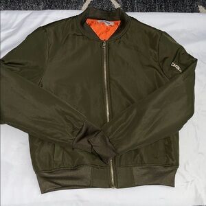 Charlotte Russe Dark Green Bomber Jacket used good condition